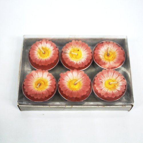 Tea Light Candles | 6 pcs | Flower Shape Candle | Decorative Flower Shape for Home Decoration